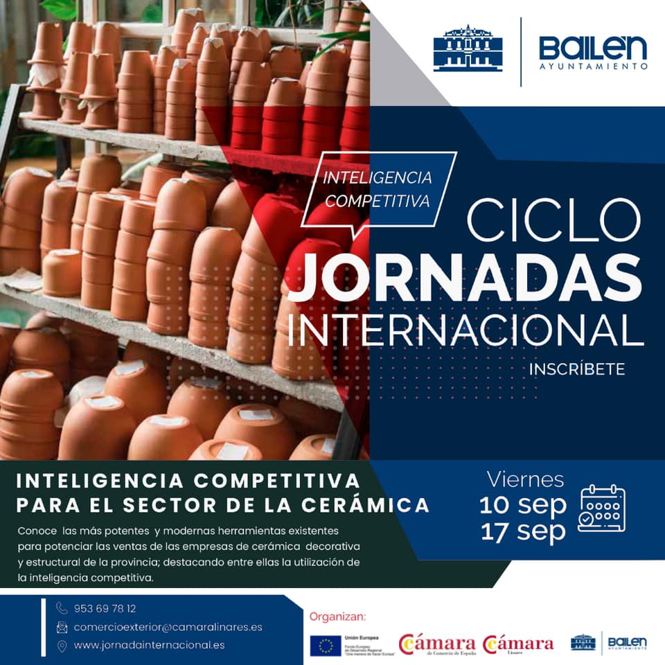 El Ayuntamiento de Bailén y la Cámara de Comercio de Linares organizan unas jornadas sobre inteligencia competitiva para el sector de la cerámica